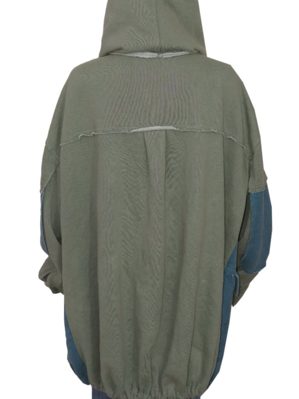 Free People Radio Cardi Hoodie Sweatshirt Jacket Oversized Pocket Drawstring XL - Picture 6 of 8